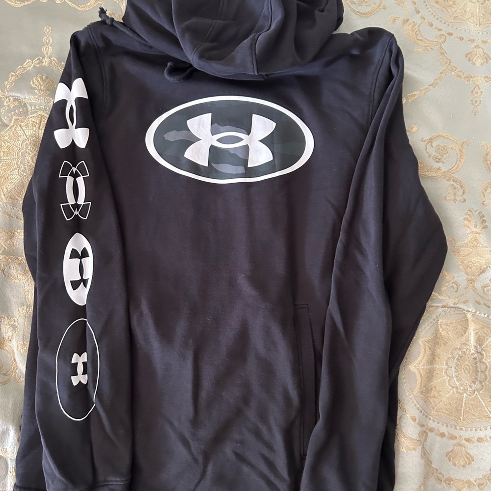 Under Armour Black and White Logo Hoodie